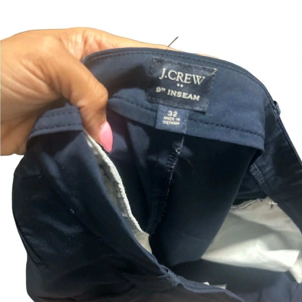 J.Crew Performance Navy Shorts 32 9” Inseam Stretch Lightweight Casual